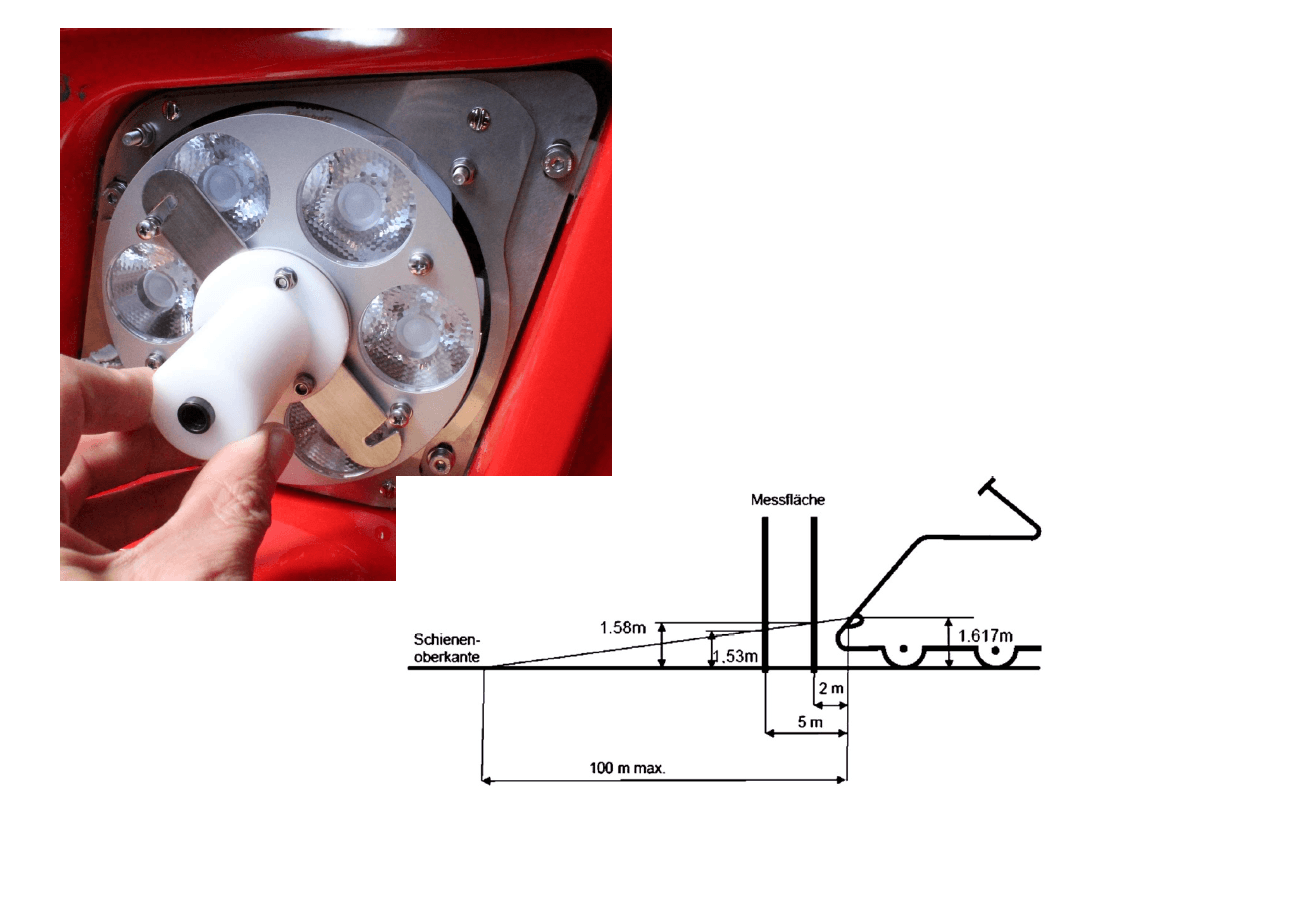 Adjustment of a headlight in accordance with EN 15153-1